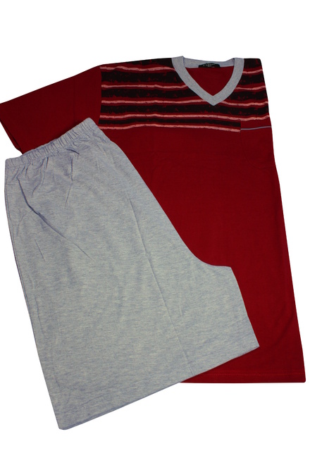 Clarke II. pánské pyžamo tmavě červená velikost: 3XL