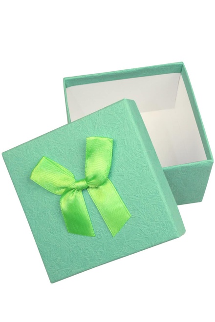 Dárková krabička 8x8 cm zelenkavá