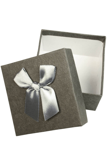Dárková krabička 8x8 cm elegantně šedá
