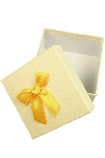 Dárková krabička 8x8 cm jemně žlutá