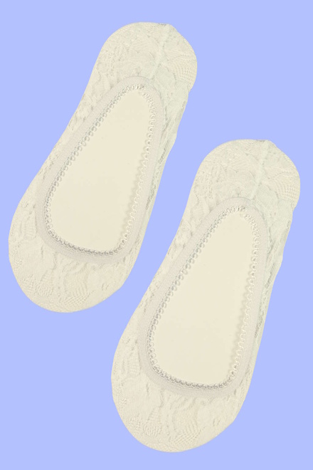 Krajkové ponožky do balerin bílá velikost: 35-38