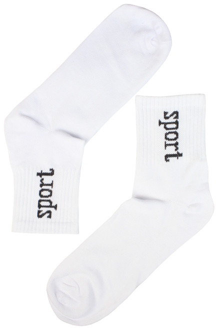 Sport White pánské ponožky - 3páry bílá velikost: 40-43