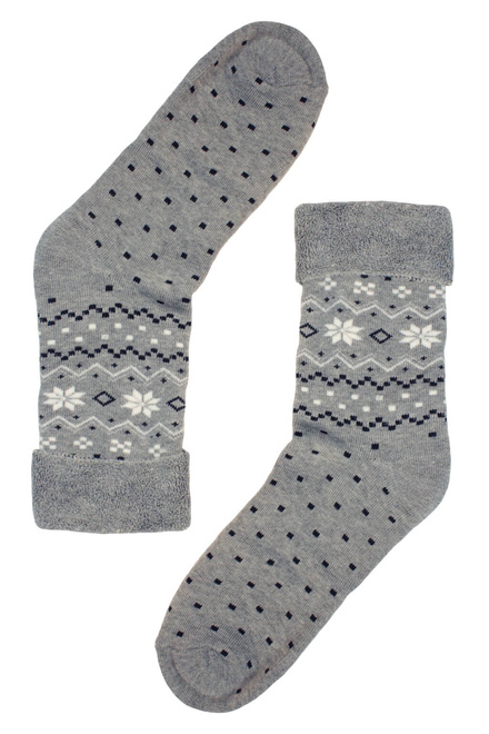 Teplé zdravotní dámské ponožky - 2 páry MIX velikost: 39-42