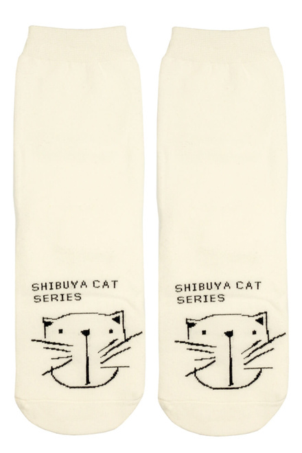 Cat White Series veselé ponožky