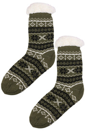 Snowy green huňaté ponožky beránek MC 113